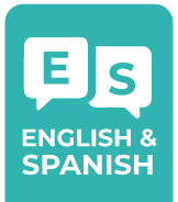 English & Spanish speech bubble icon