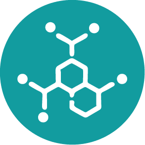 Molecular structure icon representing regenerative agents