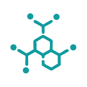 Molecular structure icon representing regenerative agents