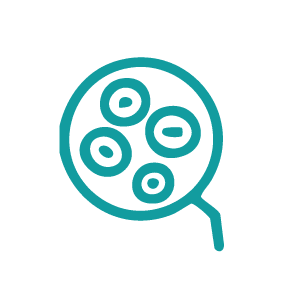 Skin analysis magnifying glass icon